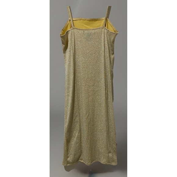 Y2K FOREVER 21 Slip Dress Gold Toned Spaghetti Strap size Medium RETRO FAIRY - Picture 3 of 8